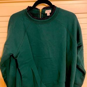 Ruffled green Jcrew sweatshirt!!